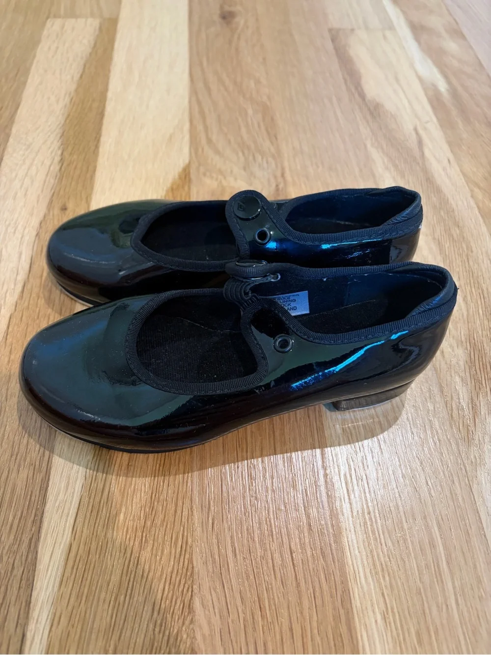 Girls Bloch Annie Tyette Tap Shoes Black Patent 9.5T
